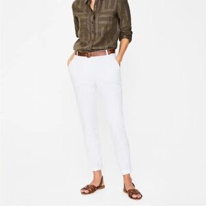 Boden White Straight Leg Pants